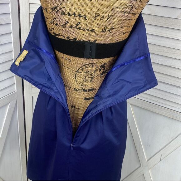 Limited Edition Strapless Sheath Pencil Dress Blue 10 - Picture 7 of 12